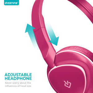 Overtime Nova Lightweight Adjustable Wired Over Ear Stereo Headphone