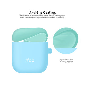 iFab Silicone Airpods Case Cover Blue - VarietySell