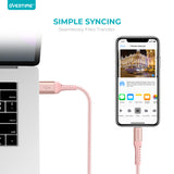Overtime Apple MFi Lightning Cable 10Ft - Rose Gold