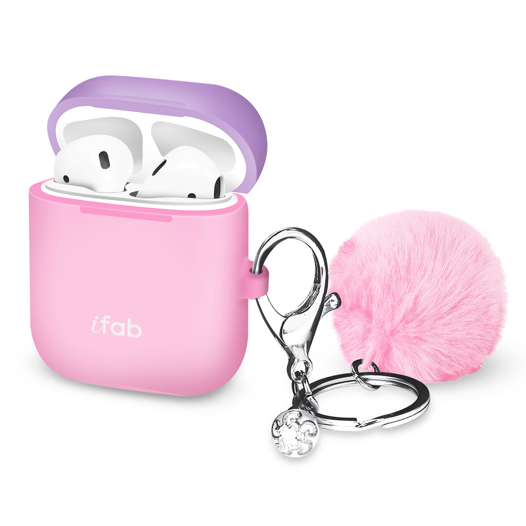 iFab Silicone Airpods Case Cover Pink - VarietySell