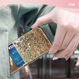 iFab Stick-On Credit Card Wallet Phone Case - Gold - VarietySell