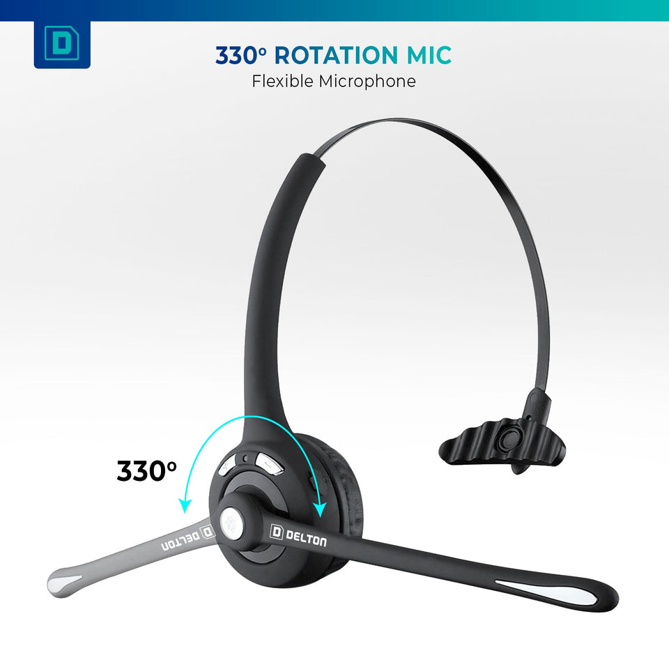 Delton 10X Trucker/Office Bluetooth Headset with Mic + USB Dongle