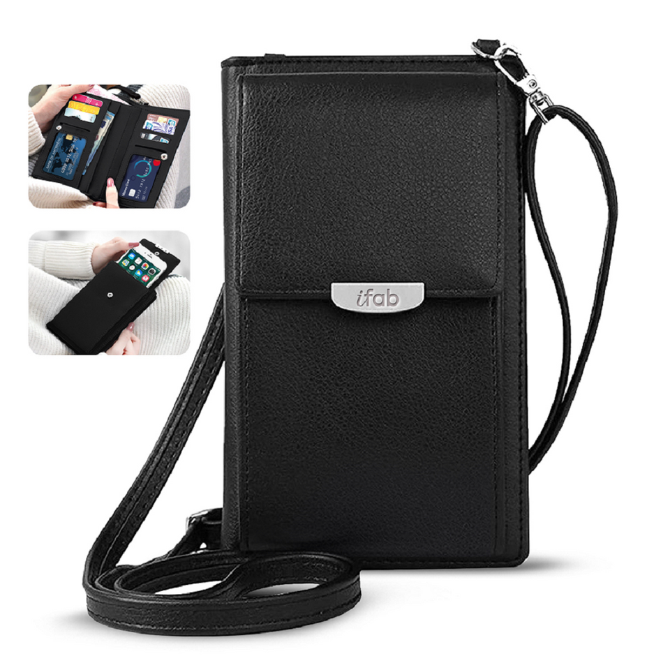 Gustave Cell Phone Bag PU Leather Crossbody Smartphone Purse for Women,  Touch Screen Phone Pouch Holder Shoulder Bag Fit for iPhone 12 11 X Samsung  Galaxy Models below 6.5