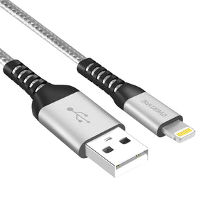 Overtime Apple MFi Lightning Cable 6Ft - Silver
