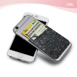 iFab Stick-On Credit Card Wallet Phone Case - Black - VarietySell